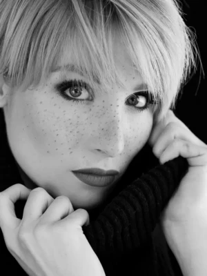 photographe de portrait en noir et blanc