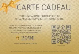 prix carte cadeau PRESTIGE shooting photo avec maquilleuse