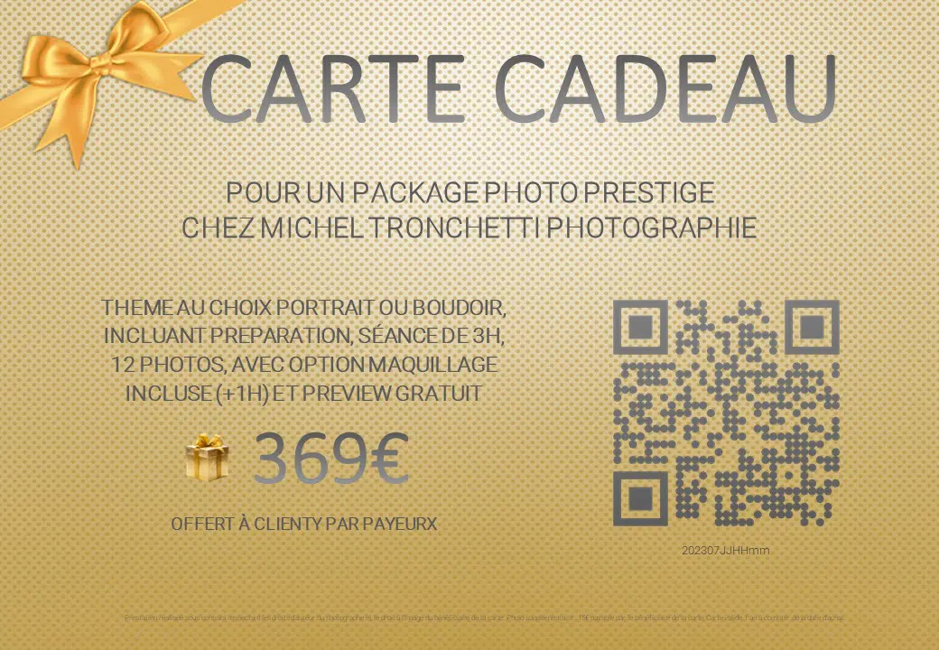 prix carte cadeau PRESTIGE shooting photo avec maquilleuse V3